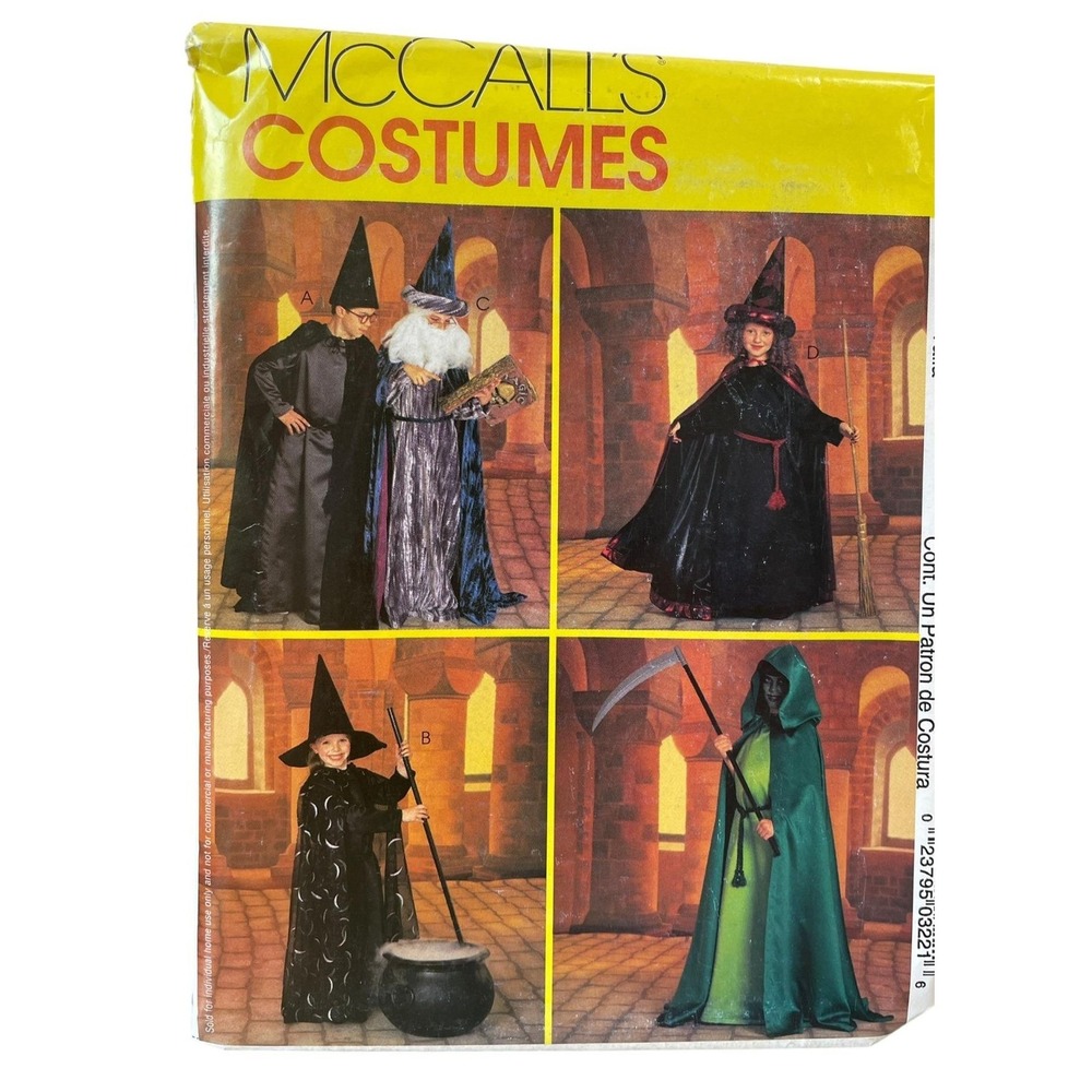 Sewing Pattern McCalls P322 Cape Costume Childrens‎ Boys Girls Sizes 7-12